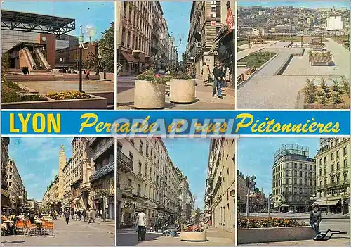 Cartes postales moderne Lyon (Rhone) Perrache et les rues pietonnieres