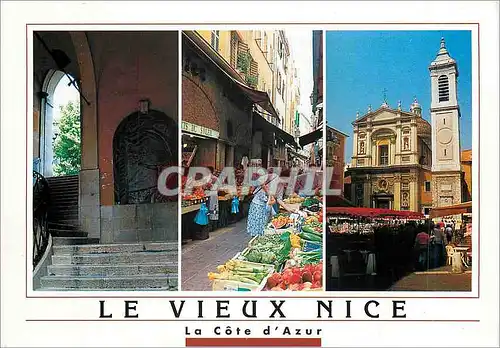 Moderne Karte Nice La Cote d'Azur Le Vieux Nice