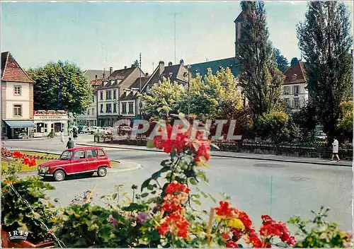 Moderne Karte Neiderbronn Les Bains (Bas Rhin) Vue vers la Place des Thermes