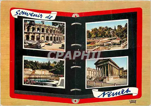 Cartes postales moderne Nimes (Gard) Reflets de Provence Les Arenes (Ier s av J C) Les Jardins et le temple de Diane (Ie