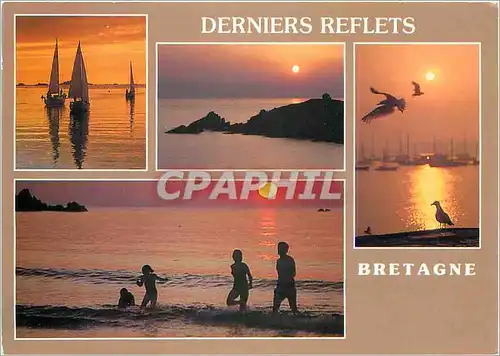 Moderne Karte Coucher de soleil sur la cote breton