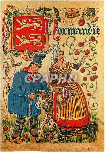 Moderne Karte La Normandie Lion