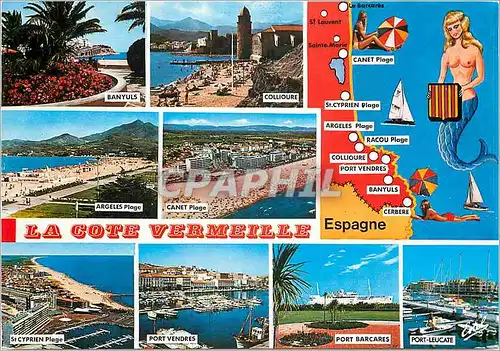 Moderne Karte La Cote Vermelle