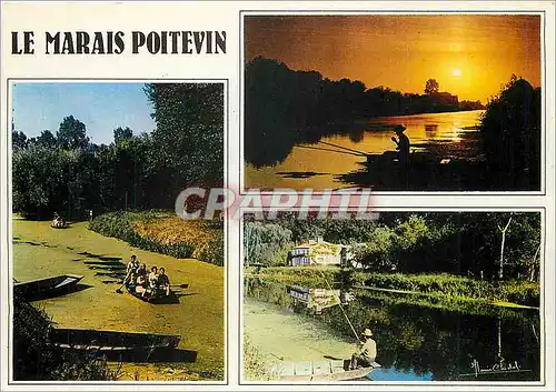 Moderne Karte La Venise Verte Vues typiques du Marais Poitevin