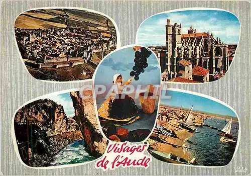 Cartes postales moderne Visages de l'Aude La Cite de Carcassonne La Basilique St Just a Narbonne