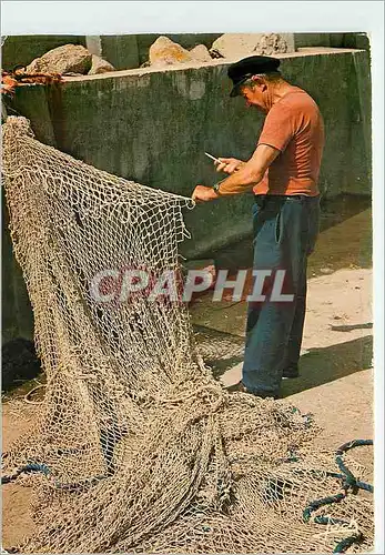 Cartes postales moderne Couleurs de Bretagne Remmaillage de Filets