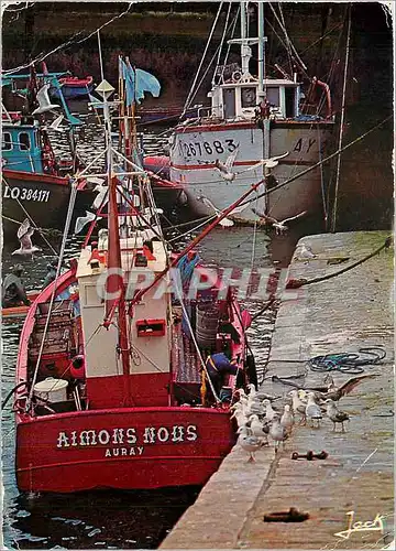 Cartes postales moderne Couleurs de Bretagne Chalutiers a quai