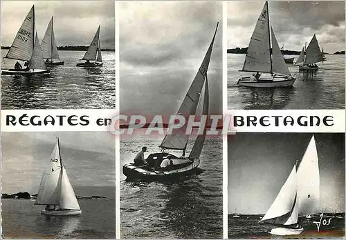 Cartes postales moderne Regates en Bretagne Bateaux participant aux regates sur la cote Bretaonne