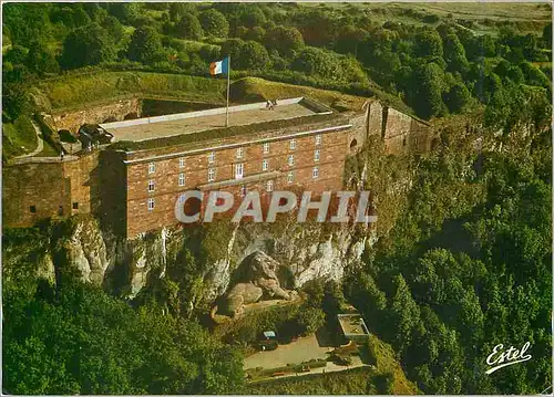 Cartes postales moderne Belfort (Terr de Belfort) Vue aerienne du chateau et du Lion