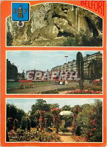 Cartes postales moderne Belfort (Terr de Belfort) Le Lion oeuvre du Scuplpteur Bartholdi la Place de la Resistance La Ro