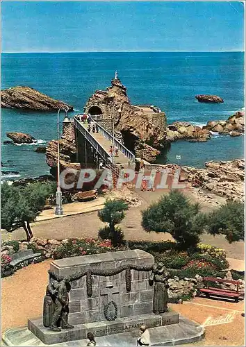 Moderne Karte Biarritz (Pyr Atl) Vue generale sur le Rocher de la Vierge