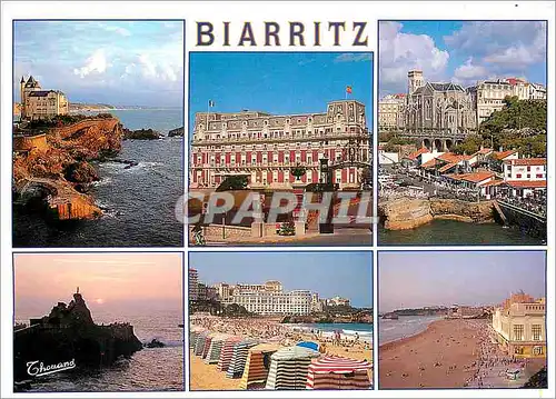 Moderne Karte Biarritz (Pyr Atl) Cote Basque La VillaBelza L'Hotel du Palais