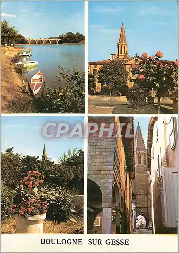 Cartes postales moderne Boulogne sur Mer (Pas de Calais) Le Lac les jardin une vieille rue