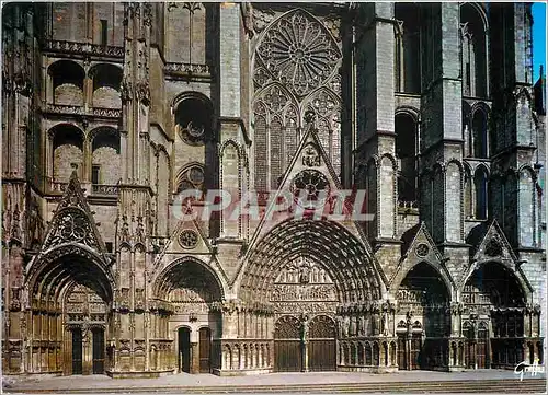 Cartes postales moderne En Berry Bourges (Cher) Cathedrale Saint Etienn Portail de la Facade occidentale