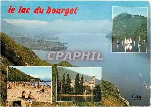 Cartes postales moderne Le Lac du Boruget (Savoie) Vue generale depuis la Chambotte la Dent du Chat (1390 m)
