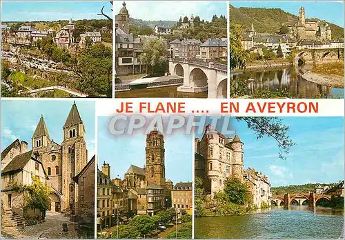 Cartes postales moderne Bozouls St Geniez d'Olt Estaing Conques Rodez Espalion