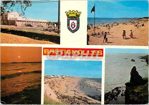 Cartes postales moderne Bretignolles sur mer La Poste Coucher de soleil Plage de la Paree Rocher Sainte Veronique