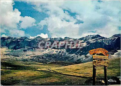 Moderne Karte En parcourant les pyrenees En vallee d'Heas le cirque de Troumouse dans le Parc National des Pyr