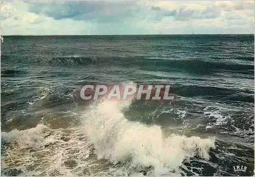 Moderne Karte Cote Atalndtique Effet de Vagues