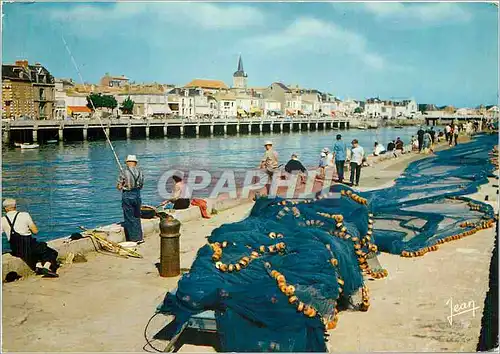 Moderne Karte La Vendee les Sables d'Olonne le Port au fond la Chaume Peche Pecheur