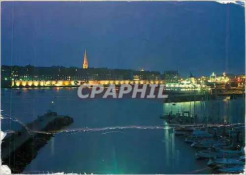Moderne Karte La Bretagne en Couleur Saint Malo Illumination des Remparts