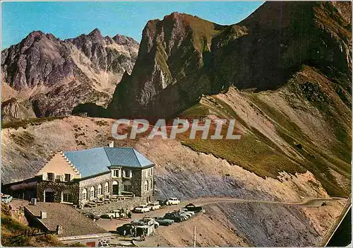 Moderne Karte Les Pyrenees Le Col du Tourmalet (2114 m) l'Hotellerie et le depart de la descente sur Bareges a