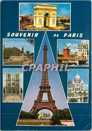 Cartes postales moderne Paris Souvenir de Paris Arc de Triomphe Conciergerie