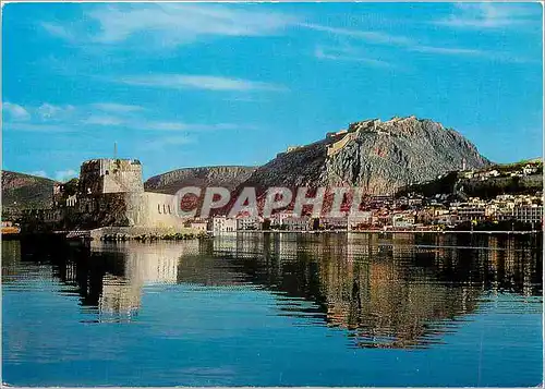 Moderne Karte Nauplia Avec Palamidi et Bourzi