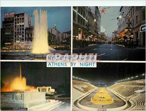 Cartes postales moderne Athenes la nuit