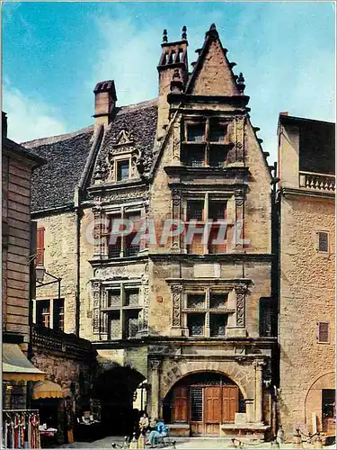 Moderne Karte Sarlat (Dordogne) Maison de la Boetie