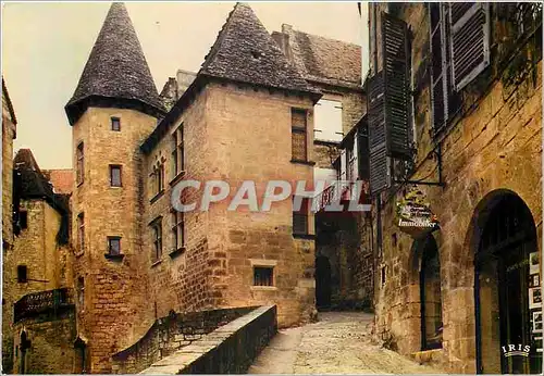 Moderne Karte Sarlat (Dordogne) Capitale du Perigord Noir La rue Magnana
