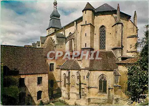 Moderne Karte Sarlat (Dordogne) en Perigord Eglise Saint Sacerdos ancienne abbatiale reconstruite aux XVIe et