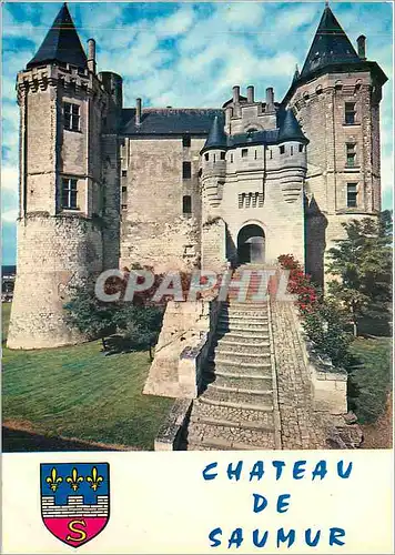 Cartes postales moderne Saumur (Maine et Loire) Les Chateau de La Loire Le Chateau Construit a la fon du XIVe s par Loui