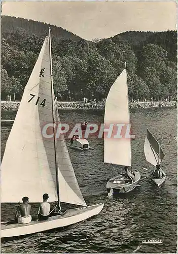 Moderne Karte Gerardmer Voillers sur le Lac Bateaux