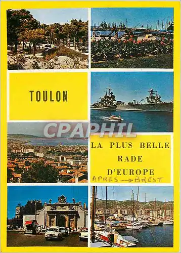 Moderne Karte Toulon (Var) La Cote d'Azur Pays du Soleil