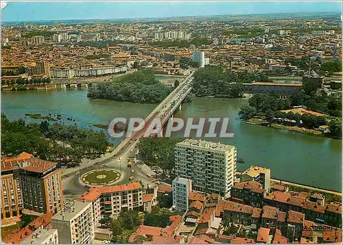 Moderne Karte Toulouse (Hte Gar) En avion sur le Pont St Michel
