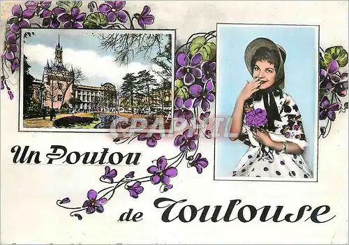 Cartes postales moderne Toulouse (Hte Gar) La Ville Rose Le Donjon du Capitole Le Baiser de Toulouse (Hte Gar) Folklore