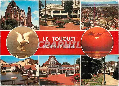 Cartes postales moderne La Cote d'Opale Le Touquet Paris Plage (P de C) l'Hotel de Ville l'Hermitage Vue generale May Vi