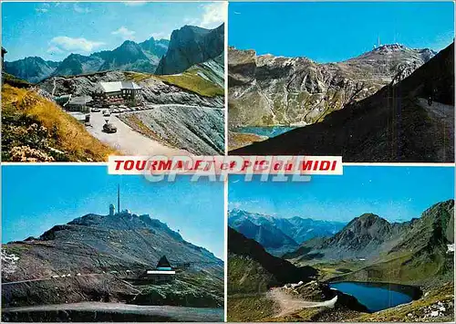 Moderne Karte Nos Belles Pyrenees Col du Tourmalet et Pic du Midi