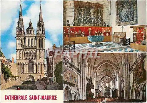 Cartes postales moderne En Anjou Angers (Maine et L) Cathedrale St Maurice le tresor la nef