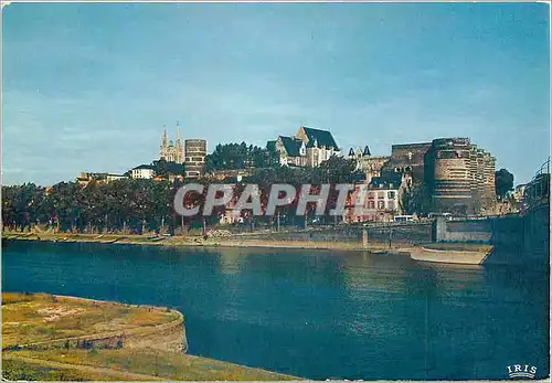 Moderne Karte Angers (M et L) Vue generale du Chateau et la Maine