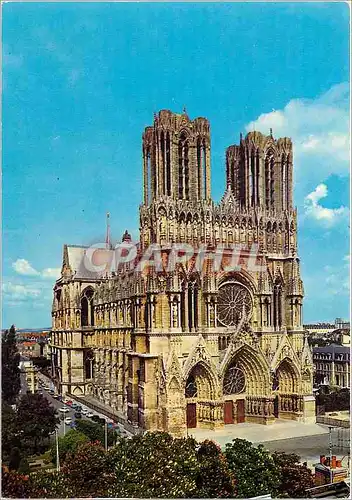 Cartes postales moderne Cathedrale de Reims (XIIIe s) FDacade Oust et Cote Nord