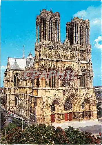 Cartes postales moderne Cathedrale de Reims (XIIIe s) Facade Qoest et cote Nord