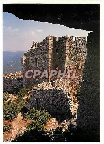 Cartes postales moderne Pays Cathare Chateau de Peyrepertuse le Donjon vieux vu de la tour guet sud