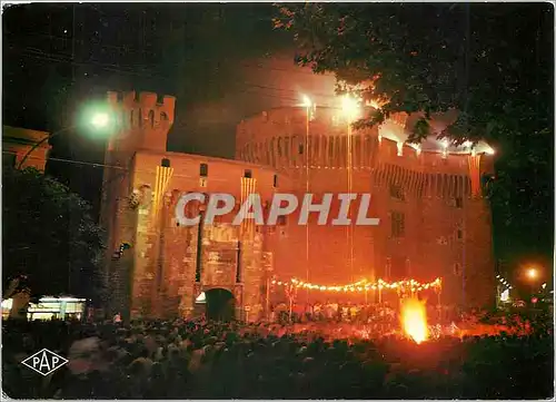 Cartes postales moderne Perpignan (P O) Le Castillet illumine aux feux de la Sainte Jean