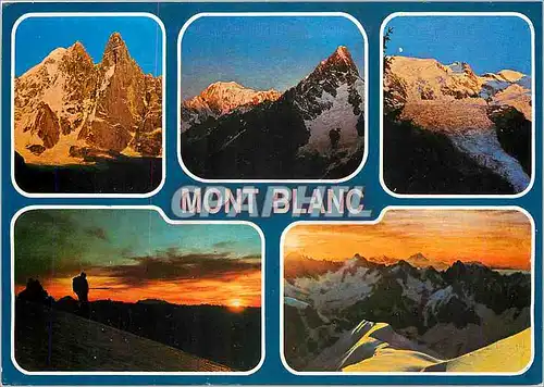 Cartes postales moderne Chaine du Mont Blanc Aiguille Verte Mont Blanc Glacier des Bossons