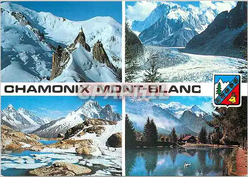 Cartes postales moderne le massif du Mont Blanc Haute Savoie l'aiguille du Midi (3842 m) et le Mont Blanc (4807 m)
