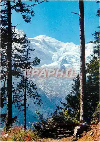 Moderne Karte Les Alpes Francaises Panorama du Mont Blanc