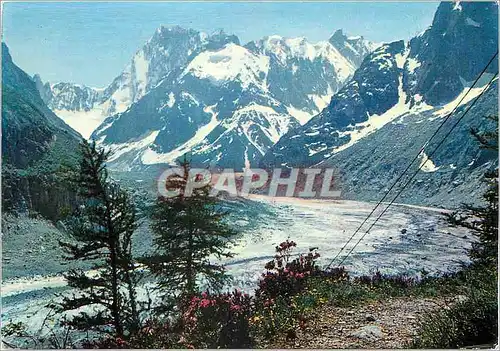 Cartes postales moderne Au pays du Mont Blanc Allons cotempleer au dessus du linceut du galcier la demeure de la vie