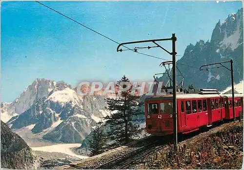 Moderne Karte Au pays du Mont Blanc pour mettre les plus beaux paysages sous les veux de tous Train